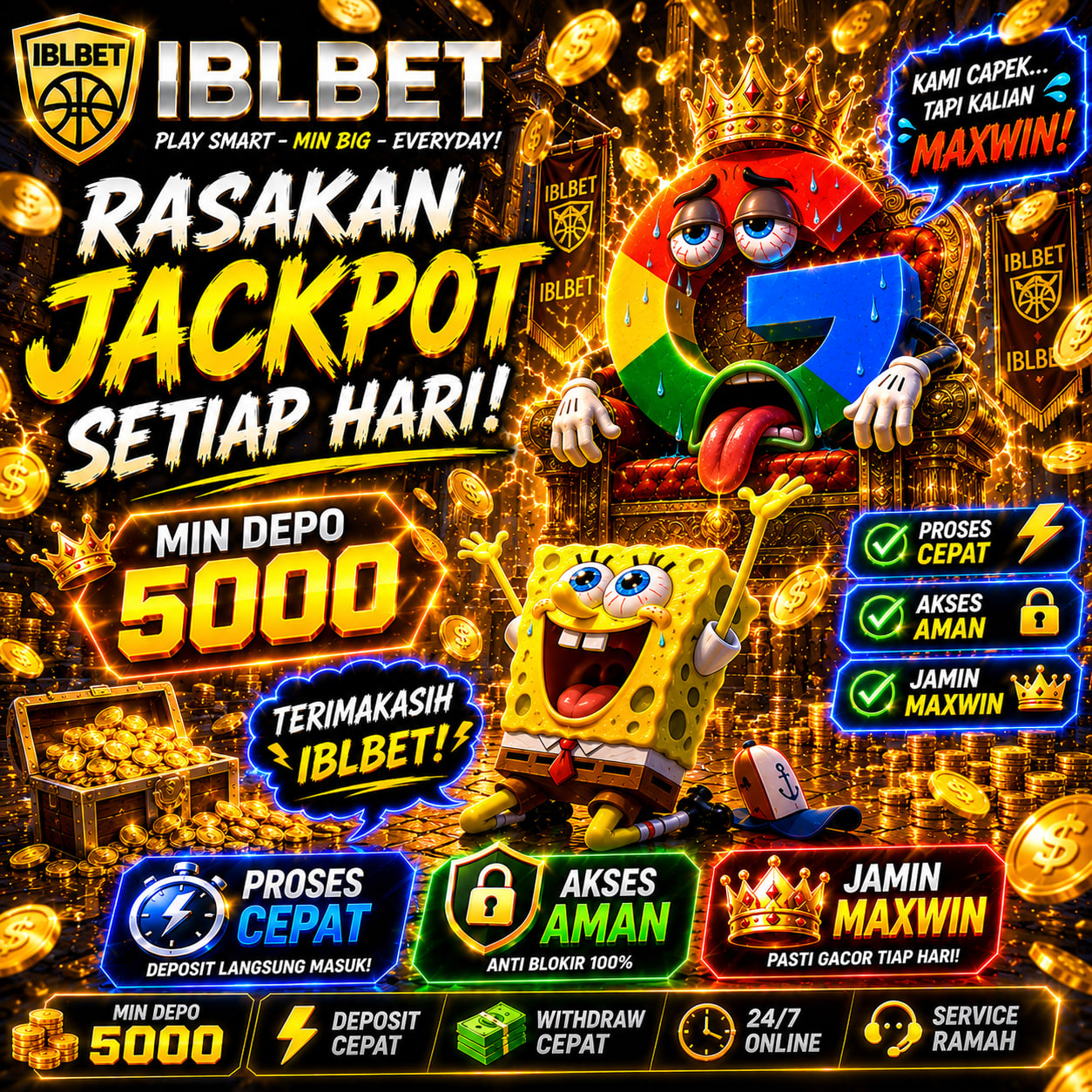 Thumbnail 1 of 3, Poster, IBLBET: Rasakan Jackpot Setiap Hari Dari Link Slot Deposit 5000 Rekomendasi Google Langsung designed and sold by IBLBET.